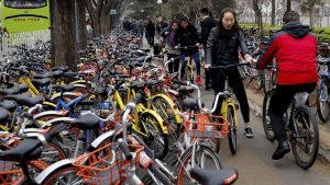 Rideshare bicycles in China