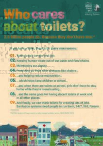 Infographic detailing the nine reasons for thanking a toilet. 